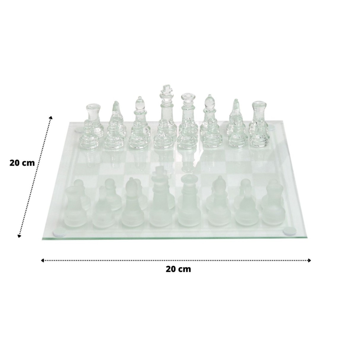 Glass Chess Set - Completo - Tabuleiro de Xadrez com